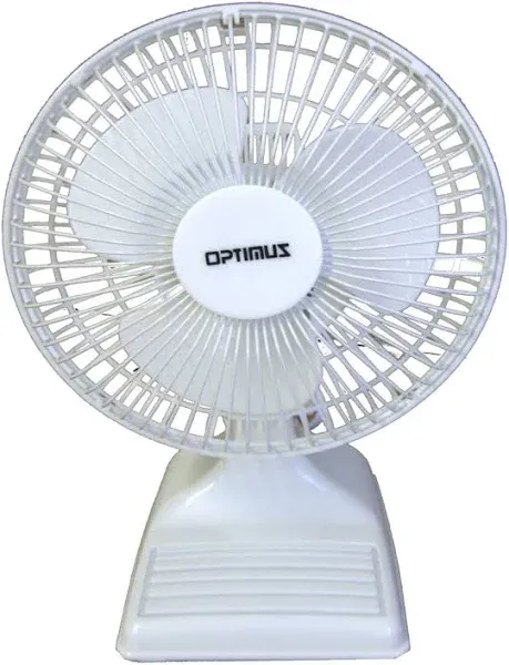 Optimus 6 inch Personal Table Fan in White