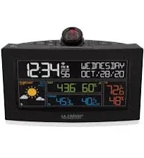 La Crosse Technology 631-99897-INT Wifi Projection Alarm Clock with Outdoor Temp