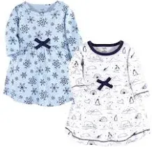 Touched by Nature Baby Girl Long-Sleeve Organic Cotton Dresses