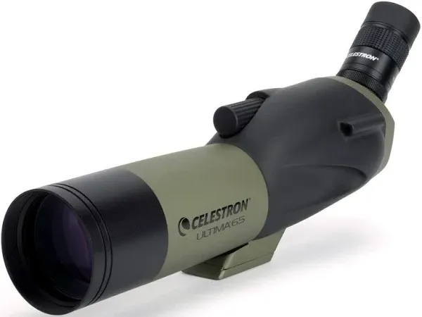 Celestron Ultima 65 2.6&#034;/ 65mm Angled Spotting Scope 18-55x Zoom Eyepiece 52348