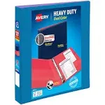 Avery 3-Ring Dual Color Heavy-Duty View Binder, 1" Slant Rings, 49% Recycled, Pool Blue/Lavender