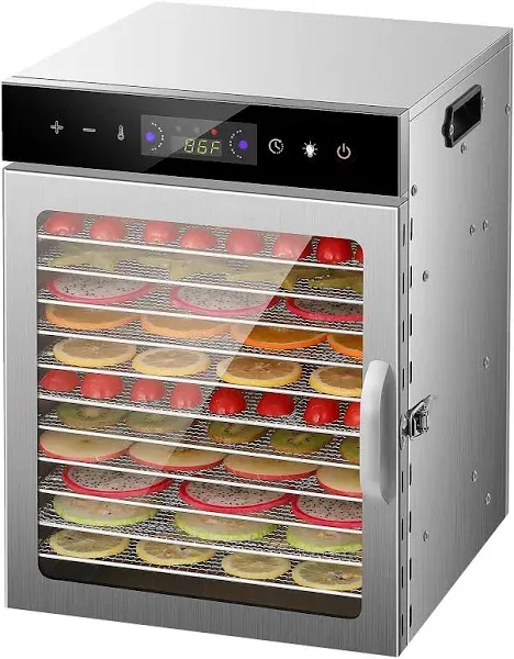 Food Dehydrator, Stainless Steel Trays Dehydrators for Food and Jerky