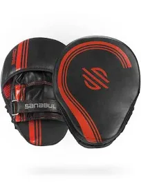 Sanabul Core Series Curved Boxing MMA Strike Pads Boxing Punching Mitts for Martial Arts Muay Thai Kickboxing MMA Pads