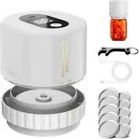 Electric Mason Jar Vacuum Ever Sealer Kit for Wide/ Regular Mouth Jars &amp;10 Lids✅