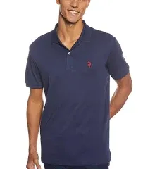 U.S. Polo Assn. Men's Solid Short Sleeve Interlock Polo Shirt, Golf Shirts for Men, Business Casual Polos