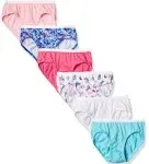 TAGLESS Toddler Pre-Shrunk Cotton Hipsters 6-Pack