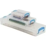 Super Stacker School Kit Plastic Boxes Clear/Blue 3 Boxes (38714)