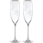 Silver Peony Toasting Flute - Lenox