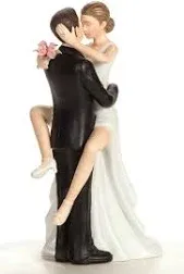 Wedding Reception Elegant Fireman Hearts Cake Topper