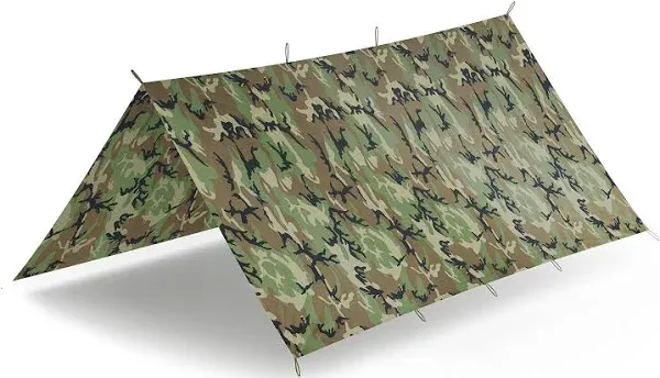 Helikon Tex Supertarp Outdoor Bushcraft Tarp Us Woodland Camo 3x3 M