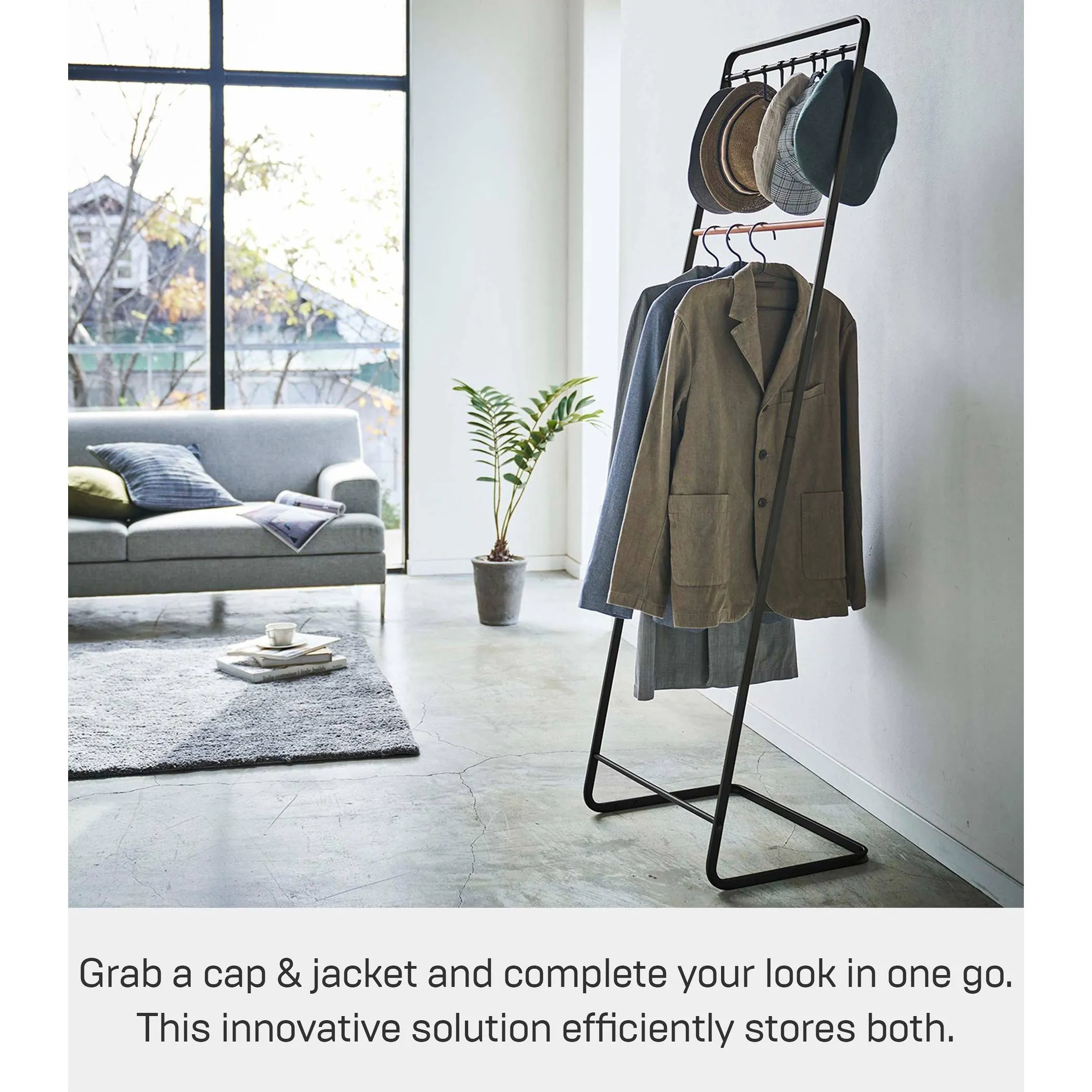 Yamazaki Coat Rack with Hat Storage