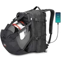 Motorcycle Helmet Backpack Bag for Men with USB Charging Port, Waterproof, Recha