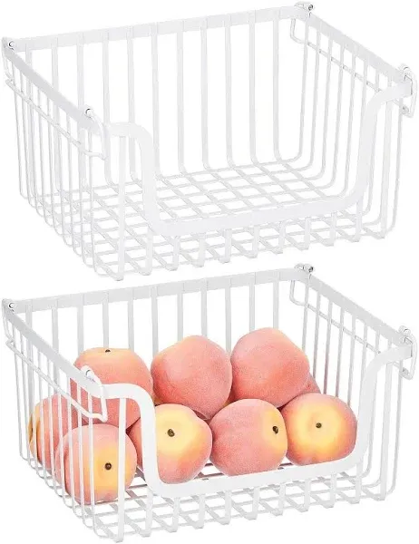 mDesign Stackable Food Organizer Storage Basket