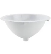 RecPro RV Oval Single Bowl Sink | 10" x 13" | White | No Faucet