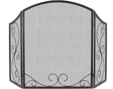 GHP Group DGLFA995S Iris Scroll Fireplace Screen