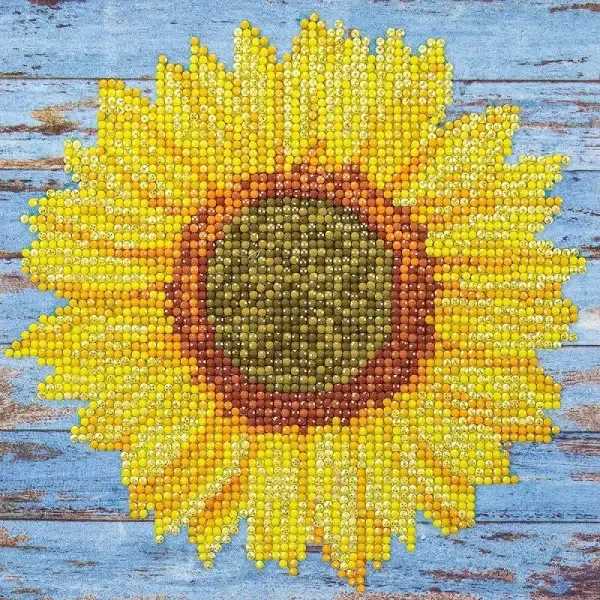 DIAMOND ART BY LEISURE ARTS Diamond Painting Kits For Adults 8"x8" Beginner Sunflower, Full Drill, Diamond Art Kits, Dimond Art, Diamond Art for Adults, Diamond Art Kit