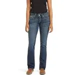 Ariat R.E.A.L. Mid Rise Stretch Ivy Stackable Straight Leg Jean- Dresden 29 S