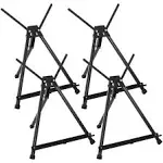 U.S. Art Supply 15 inch to 21 inch Adjustable Black Aluminum Tabletop Display Easel (Pack of 4) - Artist Tripod Stand with Wings