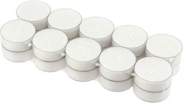 20 Pack Unscented Mega Oversized Tea Light Candles with 9 Hour Extended Burn Tim