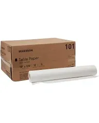 McKesson Table Paper 18 Inch White Crepe