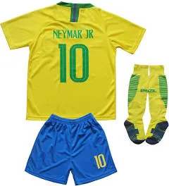 Fpf Brasil Neymar Kids Soccer Football Jersey Gift Set