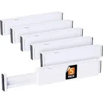 5 Pack Kitchen Drawer Dividers 2.36&#034; High, 11&#034;-17&#034; Adjustable Drawer Organizer f