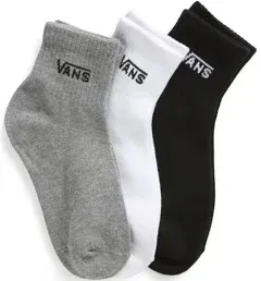 Vans Women Black Half Crew Cotton Cushion Off The Wall Casual Socks Sz 6.5-10