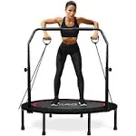 40&#034;/48&#034; Foldable Fitness Rebounder Kids Trampoline Height Adjustable Handle