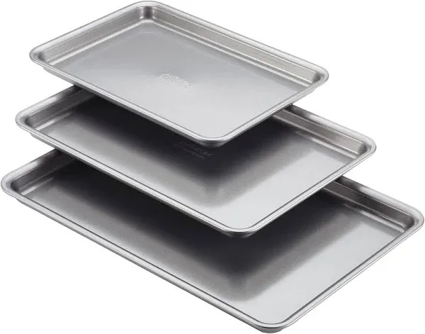 Anolon Nonstick Bakeware 3-Piece Cookie Pan Set Graphite Long-lasting Durability