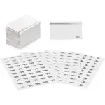 50-Pack Place Cards for Weddings – Elegant Name Cards for Table Setting – Pre-Folded & Tented Table Place Cards – with 200 Self-Adhesive Meal Choice Stickers – Silver Foil Design