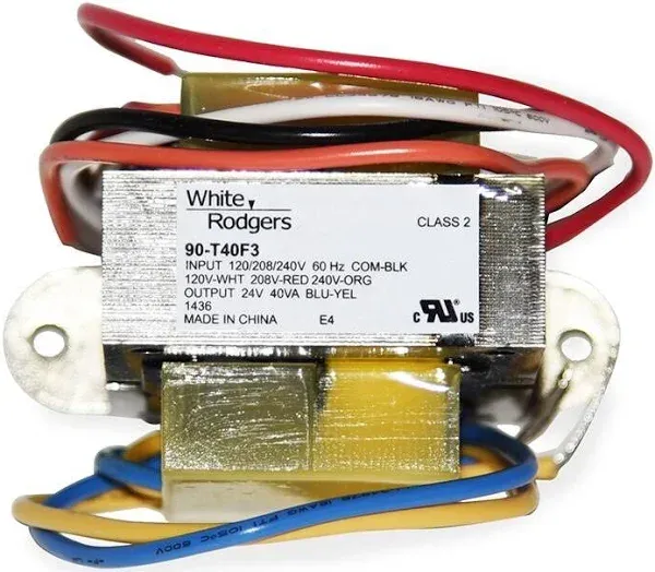 WHITE-RODGERS 90-T40F3  TRANSFORMER 24V 40VA 120/208/240V