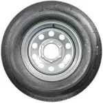 Ecustomrim Radial Trailer Tire On Rim ST225/75R15 225/75-15 15 D 6 Lug Wheel Silver Modular