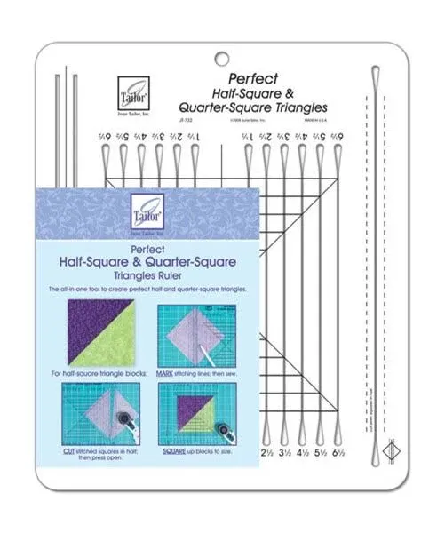 June Tailor Perfect Half Square & Quarter Square Triangles Ruler