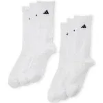 Adidas Men's Athletic Cushioned Crew Socks, 6 Pack, White, 6-12, Size: Large