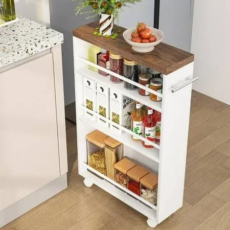 Slim Rolling Narrow Kitchen Cart