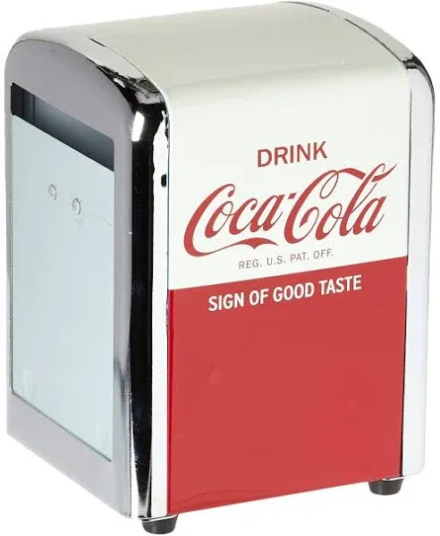 Coca-Cola Napkin Dispenser, Half, Red