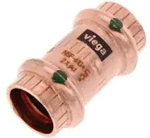 Viega 78047 1/2&#034; x 1/2&#034; ProPress Copper Coupling with Stop, Press Connection