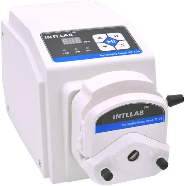 BT100 Variable Speed Peristaltic Pump with Pump Head YZ15, Flow Rate 0.06~360 mL/min, 0.1-100rpm, with 2 meter 17# Tubing