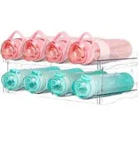 boailydi Water Bottle Organizer for Cabinet, Stackable Water Bottle Storage Rack for Kitchen Pantry Organizers and Storage