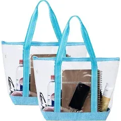 Clear Bag Transparent Vinyl PVC Tote, Stadium, Outdoor, Beach, Pool