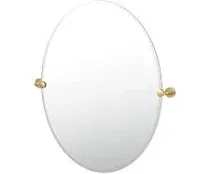 Latitude II Collection - 26 1/2" Oval Mirror in Brushed Brass by Gatco Bath Accessories