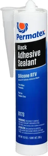 Permatex Black RTV Silicone Adhesive Indoor Outdoor Sealant 12.9 oz. Cartridge