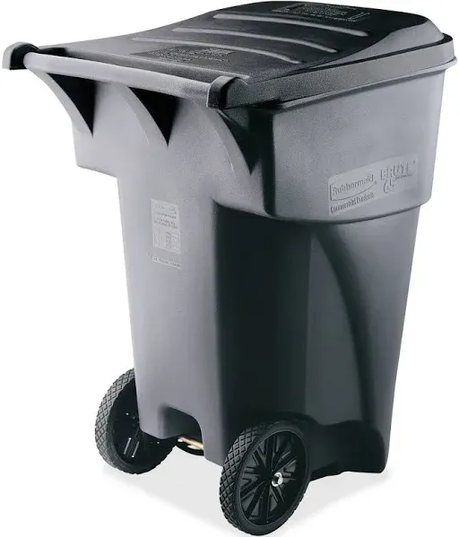 Rubbermaid Commercial Products BRUTE Rollout Trash/Garbage Can/Bin with Wheels, 95 Gal, Gray, for Restaurants/Hospitals/Offices/Back of House/Warehouses/Home