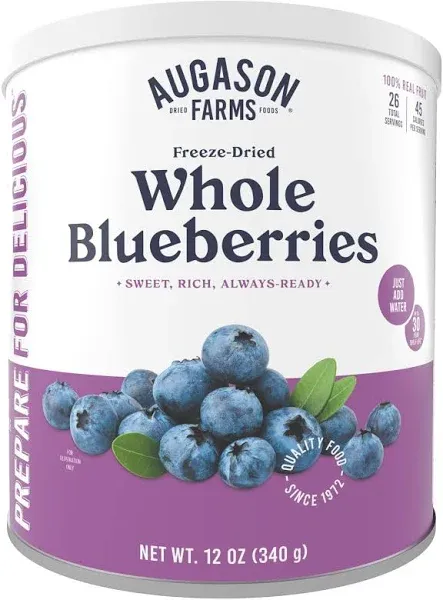 Freeze Dried Whole Blueberries 12 oz No. 10 Can,· All natural