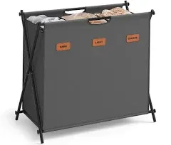 SONGMICS Laundry Hamper Laundry Basket Laundry Sorter Sections