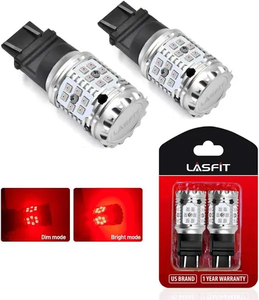 Fit for 2014-2021 Toyota Tundra LED Brake/Stop Light Bulb Canbus 3157 Light Brilliant Red -LASFIT