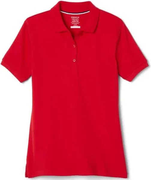 French Toast Girls Short Sleeve Stretch Pique Polo Shirt