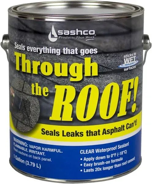 Sashco Through The Roof Sealant 1 Gallon Container Clear (Pack of 2)