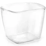 HUANG Acrylic Clear Square Mini Wastebasket Trash Can