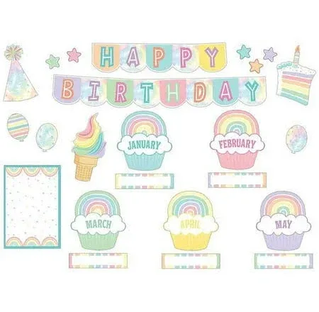 Teacher Created Resources Pastel Pop Happy Birthday Mini Bulletin Board